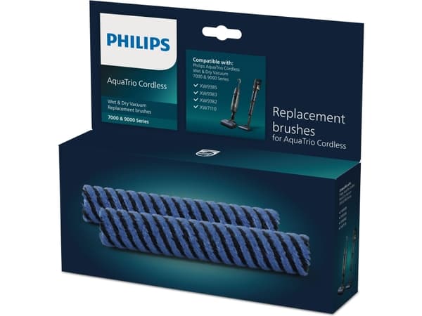 Philips AquaTrio Cordless Accessories XV1793/01 Erstatningsbørster, Rullebørstesett, Støvsuger med stang, Blå, Philips, XW7110, XW9382, XW9383, XW938