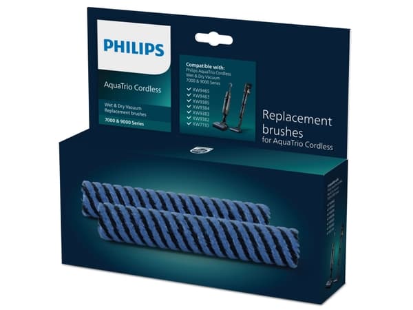 Philips AquaTrio Cordless Accessories XV1793/01 Erstatningsbørster, Rullebørstesett, Støvsuger med stang, Blå, Philips, XW7110, XW9382, XW9383, XW938