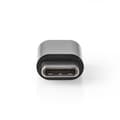 Miniatyrbillede 3 af 8: Nedis USB-C™ Adapter | USB 2.0 | USB-C™ Han | USB Micro-B Hun | 480 Mbps | Runde | Nikkelplateret | Sort | Box