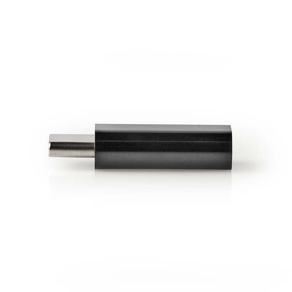 Nedis USB-C™ Adapter | USB 2.0 | USB-C™ Han | USB Micro-B Hun | 480 Mbps | Runde | Nikkelplateret | Sort | Box