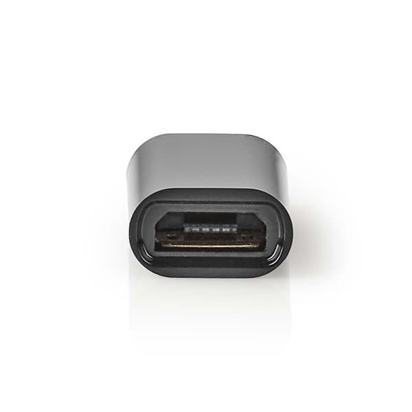 Nedis USB-C™ Adapter | USB 2.0 | USB-C™ Han | USB Micro-B Hun | 480 Mbps | Runde | Nikkelplateret | Sort | Box