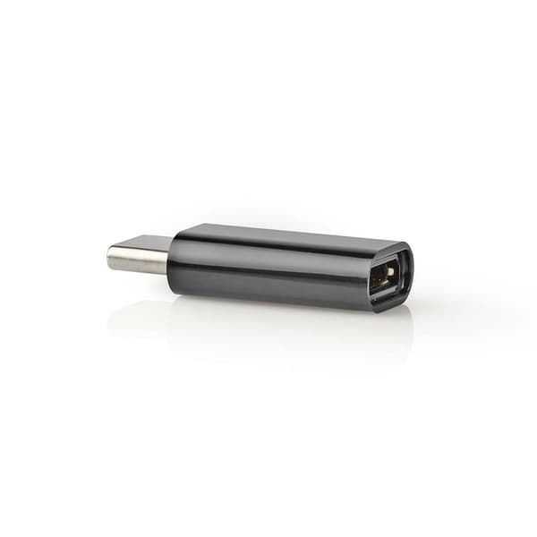 Nedis USB-C™ Adapter | USB 2.0 | USB-C™ Han | USB Micro-B Hun | 480 Mbps | Runde | Nikkelplateret | Sort | Box