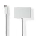 Miniatyrbillede 4 af 6: Nedis USB-C™ Adapter | USB 2.0 | USB-C™ Han | 3.5 mm Hunstik | 0.10 m | Runde | Nikkelplateret | ABS/PVC | Hvid | Box