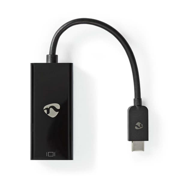 Nedis USB-C™ Adapter | USB 3.2 Gen 1 | USB-C™ Han | Mini DisplayPort Hunstik | 8K@60Hz | 0.20 m | Runde | Nikkelplateret | PVC | Sort | Plastikpose