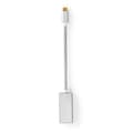 Miniatyrbillede 1 af 8: Nedis USB-C™ Adapter | USB 3.2 Gen 1 | USB-C™ Han | DisplayPort Hun | 0.20 m | Runde | Guldplateret | Flettet / Nylon | Sølv | Cover Window Box