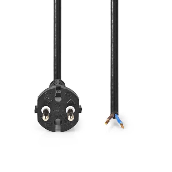 Nedis Støvsuger strømledning | 7.00 m | CEE 7/17 | 250 V AC | 16 A | Sort | PVC