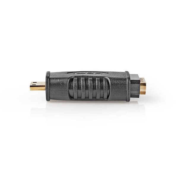 Nedis HDMI™ Adapter | HDMI™ Mini kontakt | HDMI™ Utgång | Guldplaterad | Rak | ABS | Svart | 1 st. | Blister