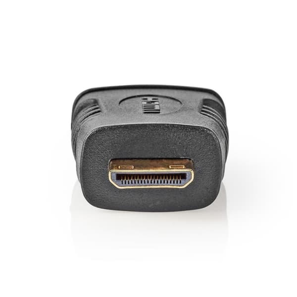 Nedis HDMI™ Adapter | HDMI™ Mini kontakt | HDMI™ Utgång | Guldplaterad | Rak | ABS | Svart | 1 st. | Blister