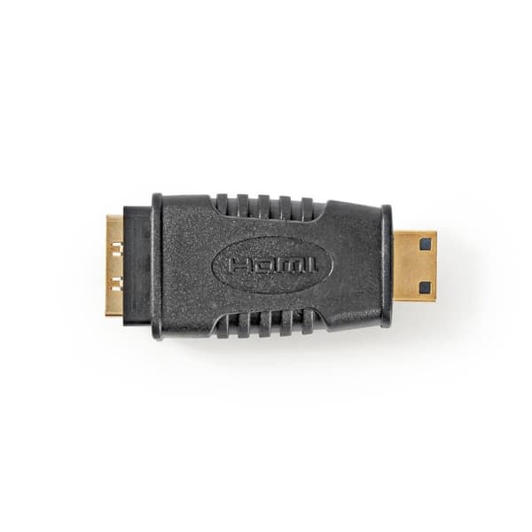 Nedis HDMI™ Adapter | HDMI™ Mini kontakt | HDMI™ Utgång | Guldplaterad | Rak | ABS | Svart | 1 st. | Blister