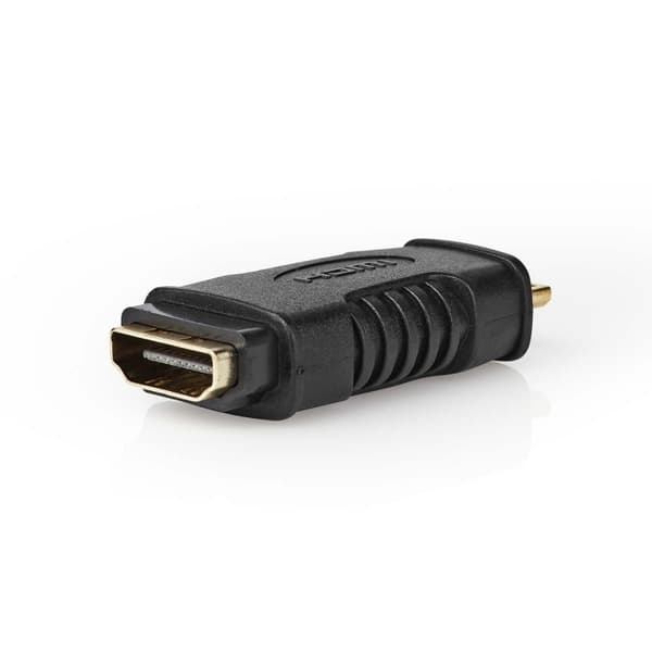 Nedis HDMI™ Adapter | HDMI™ Mini kontakt | HDMI™ Utgång | Guldplaterad | Rak | ABS | Svart | 1 st. | Blister