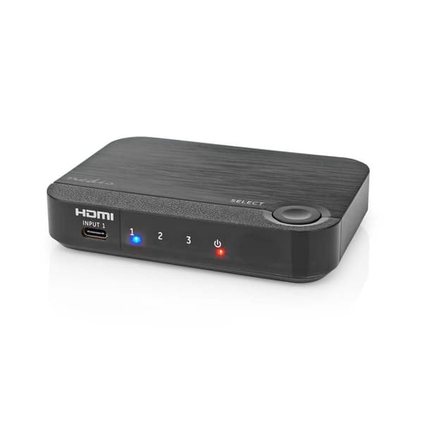 Nedis HDMI ™ Omvandlare | 1x USB-C™ / 2x HDMI™ Ingång | 1x HDMI™ utgång | Envägs | 4K@60Hz | 18 Gbps | ABS | Antracit