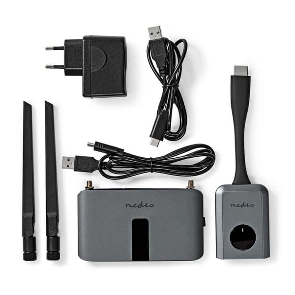 Nedis Trådløs HDMI ™ Transmitter | Wi-Fi | 2400-5000 MHz | 30,0 m (siktlinje) | Maksimum oppløsning: Full HD 1080p | 1.65 Gbps | ABS | Grå