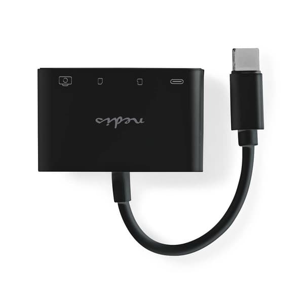 Nedis USB-hub | 1x USB-C™ | 1x USB A / 1x USB-C™ | 4-Port port(s) | USB 2.0 | USB Drevet | SD & MicroSD