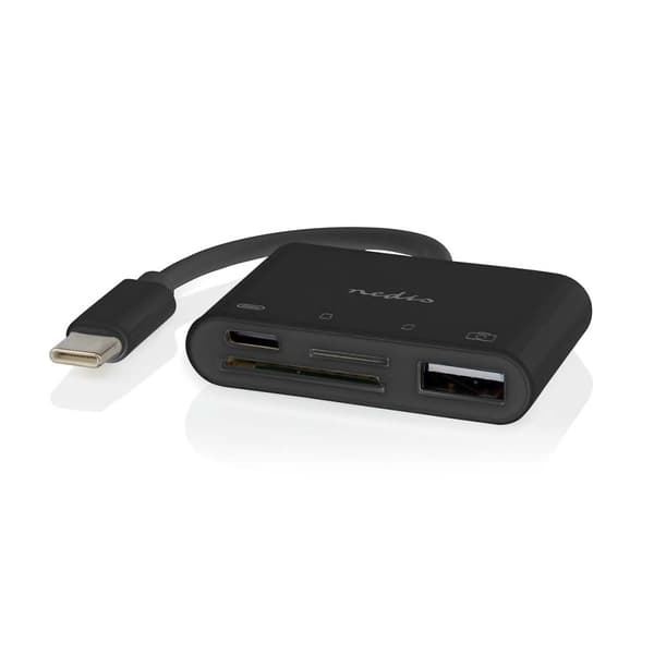 Nedis USB-hub | 1x USB-C™ | 1x USB A / 1x USB-C™ | 4-Port port(s) | USB 2.0 | USB Drevet | SD & MicroSD