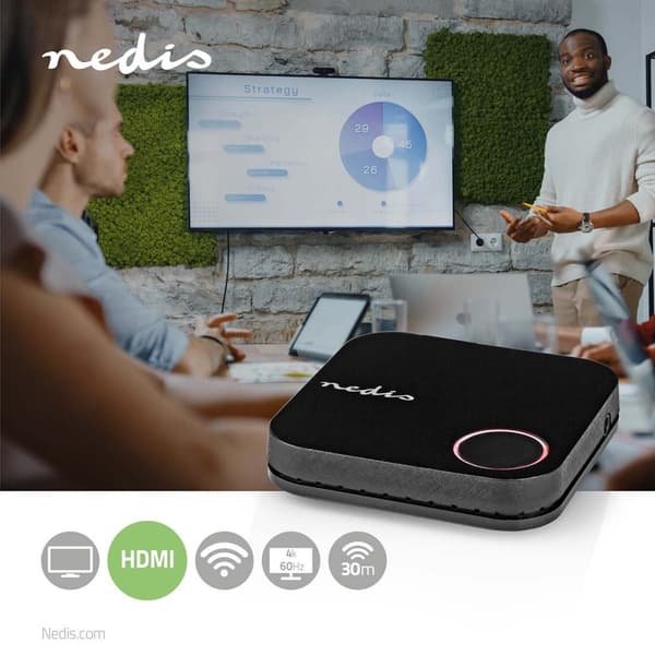 Nedis Langaton HDMI™ Vastaanotin | Wi-Fi | 2400 MHz | 30m (suora näköyhteys) | 4K@60Hz | 0.04 Gbps | PVC | Musta