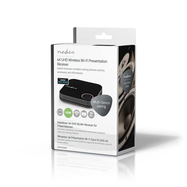 Nedis Langaton HDMI™ Vastaanotin | Wi-Fi | 2400 MHz | 30m (suora näköyhteys) | 4K@60Hz | 0.04 Gbps | PVC | Musta