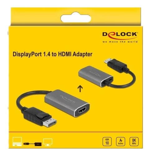 DeLOCK Active DisplayPort 1.4 to HDMI Adapter 8K with HDR function