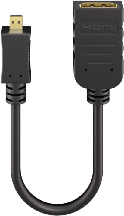 Goobay Micro HDMI™ / HDMI™-adapter, 4K/60 Hz HDMI™ Micro Connector (Type D) &gt; HDMI™ Socket (Type A)