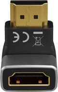 Pikkukuva 3 / 6: Goobay HDMI™ vinkeladapter 270° vertikal, 8K @ 60 Hz, guldpläterad HDMI™-uttag (typ A) > HDMI™ kontakt (typ A) 270 °