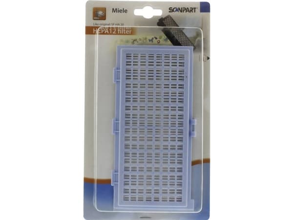 SCANPART 1190000200, Filter, Svart, Miele S200, S300, S400, S500, S600, S700, S800, S2000, S7000, Classic C1, Complete C1 & Dynamic U1, Upphängbar fö