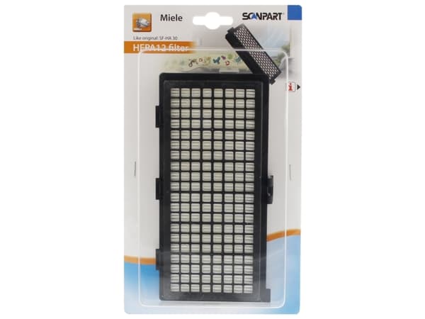 SCANPART 1190000200, Filter, Svart, Miele S200, S300, S400, S500, S600, S700, S800, S2000, S7000, Classic C1, Complete C1 & Dynamic U1, Upphängbar fö