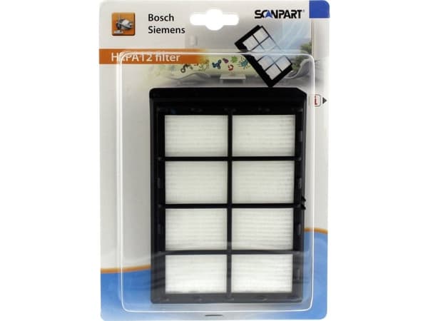 SCANPART 1190000208, Filter, Black, Bosch BB6.., BBS7.., BBS8.., BSA.., BSC.., BSD, BSF, BSG4.. & Siemens VS04G., VS32./33.,..., Hanging box, 1 pc(s)