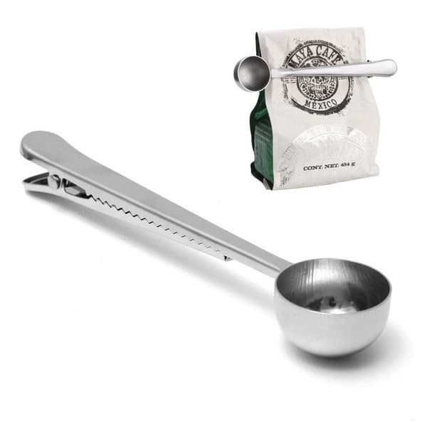 Kaffemål med klem sølv - skje med påskeklips for kaffe