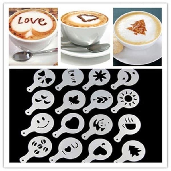 Kaffestencils i 16 dele