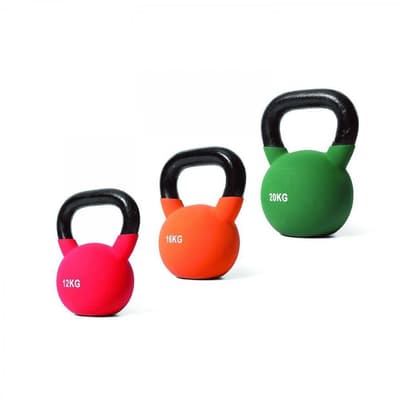 Neoprene Kettlebell Colored Set 4-32 kg, Styrkepakke