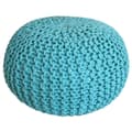 Miniatyrbild 5 av 5: Stickad pall kudde Sittpall pouf set 2 st. h 37 cm kudde grovt stickad