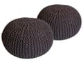 Miniatyrbild 1 av 5: Golvkudde Stickad pall pouf set h 37 cm stickning kudde hållbar