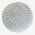 Miniatyrbild 3 av 5: 2 Sittpall pouf Ø 55 cm h 37 cm avstolens kudde grovt stickad