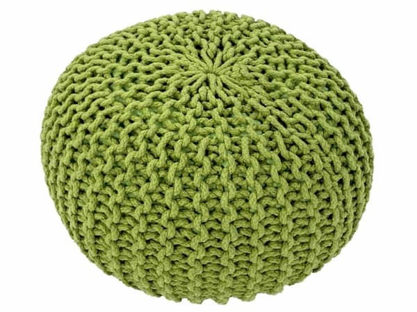 POUF SET 3 stycken Ø 55 cm Knittande avförings