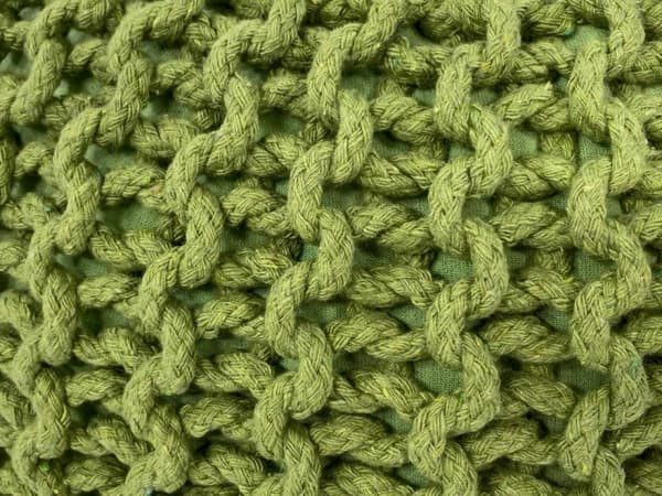 POUF SET 3 stycken Ø 55 cm Knittande avförings