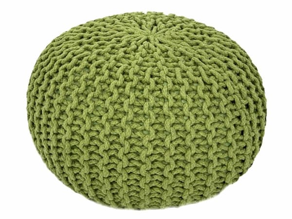 POUF SET 3 stycken Ø 55 cm Knittande avförings