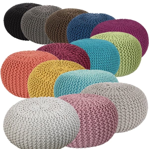 Sittpall pouf Knitting Stool sittplatser golv kudde