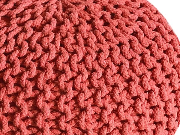 POUF Ø 55 cm Knitting Stool sittplatser golv kudde
