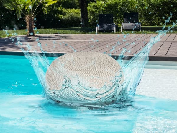 Puff Stickpall Pall Ø 55 cm Terrass Pool Trädgård Hållbar
