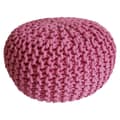 Miniatyrbild 1 av 5: Stickpall pouf Ø 45 cm sittplats puffstol golv kudde – rosa