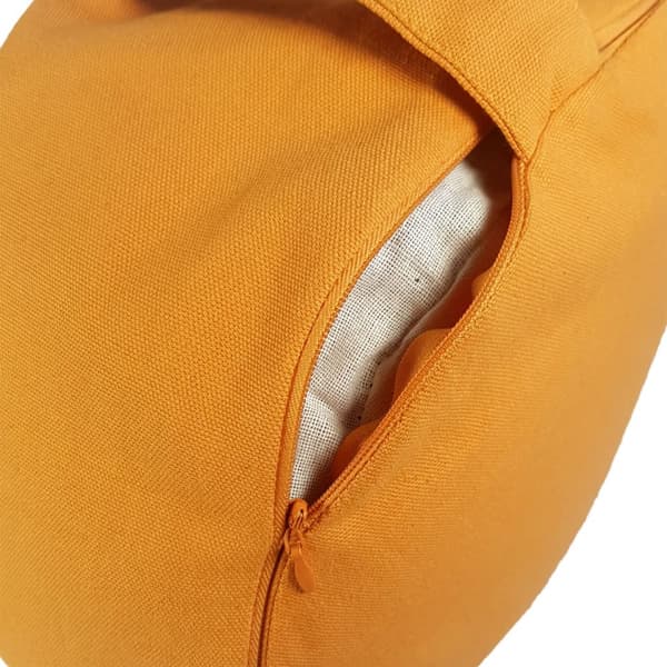 Yoga kuddar golv kudde lotus runt h 16 x Ø 31 cm tvättbart orange