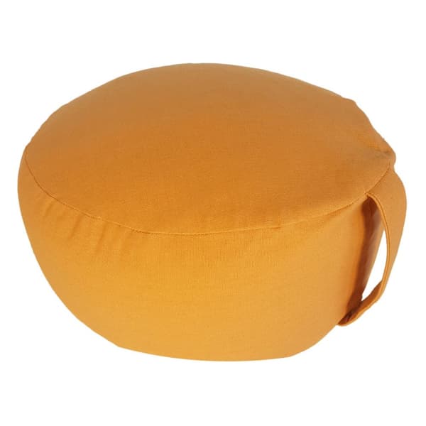 Yoga kuddar golv kudde lotus runt h 16 x Ø 31 cm tvättbart orange