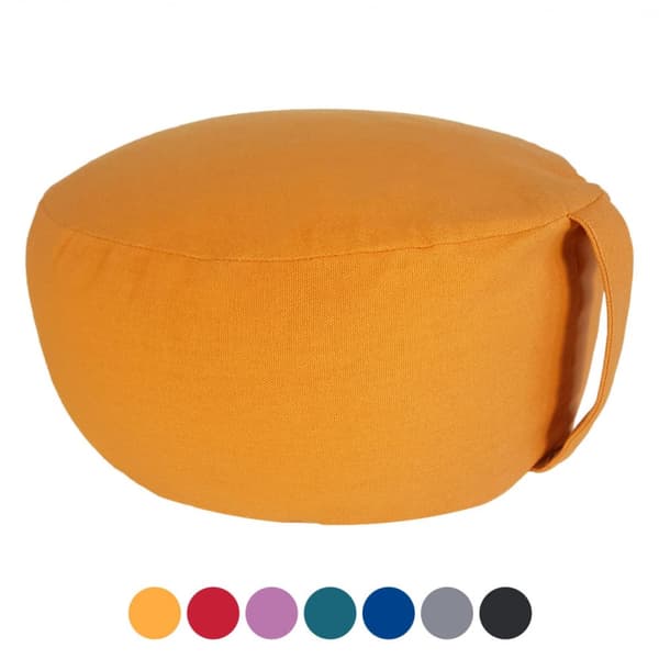 Yoga kuddar golv kudde lotus runt h 16 x Ø 31 cm tvättbart orange
