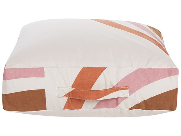 Golvkudde Flerfärgad Bomull 50 x 50 x 20 cm Abstrakt Mönster Fyrkantig Tyg Sittpuff