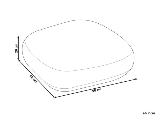 Sittkudde Grå Bomull 50 x 50 x 20 cm Makramemönster Fyrkantig Tyg Sittpuff