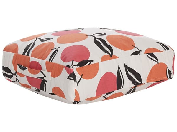 Golvkudde Flerfärgad Bomull 50 x 50 x 20 cm Fruktmönster Fyrkantig Tyg Sittpuff