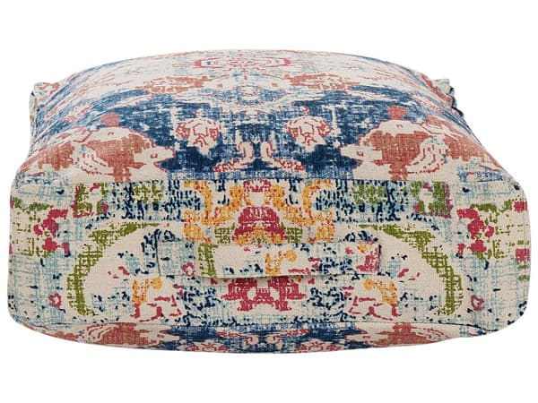 Sittkudde Flerfärgad Bomull 50 x 50 x 20 cm Abstrakt Mönster Fyrkantig Tyg Sittpuff
