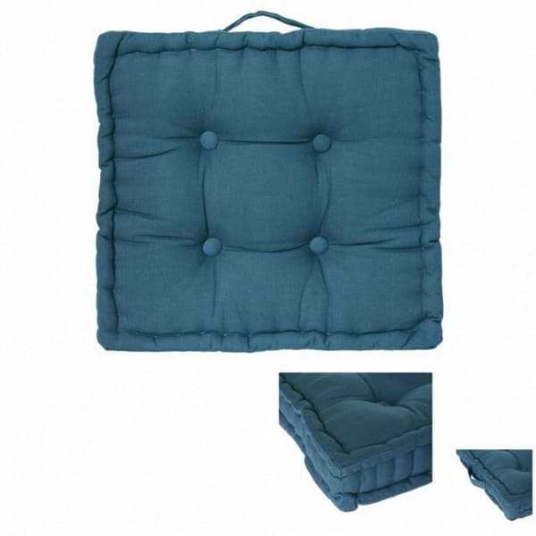 Golvkudde 40 x 40 x 8 cm Atmosphéra - Duck Blue
