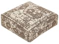 Pikkukuva 5 / 7: Lattiatyyny beige/ruskea puuvilla 50 x 50 x 20 cm abstrakti kuviointi rahi