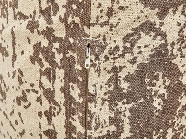 Lattiatyyny beige/ruskea puuvilla 50 x 50 x 20 cm abstrakti kuviointi rahi