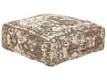 Pikkukuva 1 / 7: Lattiatyyny beige/ruskea puuvilla 50 x 50 x 20 cm abstrakti kuviointi rahi